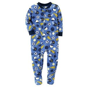 Carter's Boys 1-Pc. Sports Fleece Footie Pajamas 6